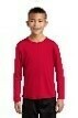 SPORT-TEK KIDS POSI-UV PRO LONG SLEEVE T-SHIRT (YST420LS) TRUE RED - LARGE