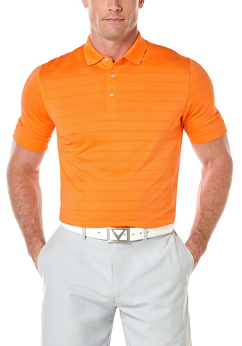 CALLAWAY OPTI-VENT MEN&#39;S POLO (CGM451) CARROT (ORANGE) - MEDIUM