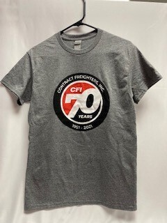 70th Anniv. Tshirt Graphite Heather - Large