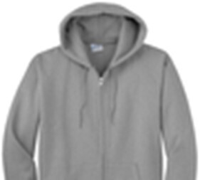 PORT & COMPANY ZIP HOODY (PC90ZH) CHARCOAL - LARGE