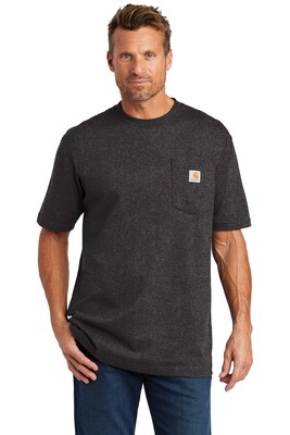 CARHARTT WORKWEAR POCKET SHORT SLEEVE T-SHIRT (CTK87) CARBON HEATHER - MEDIUM