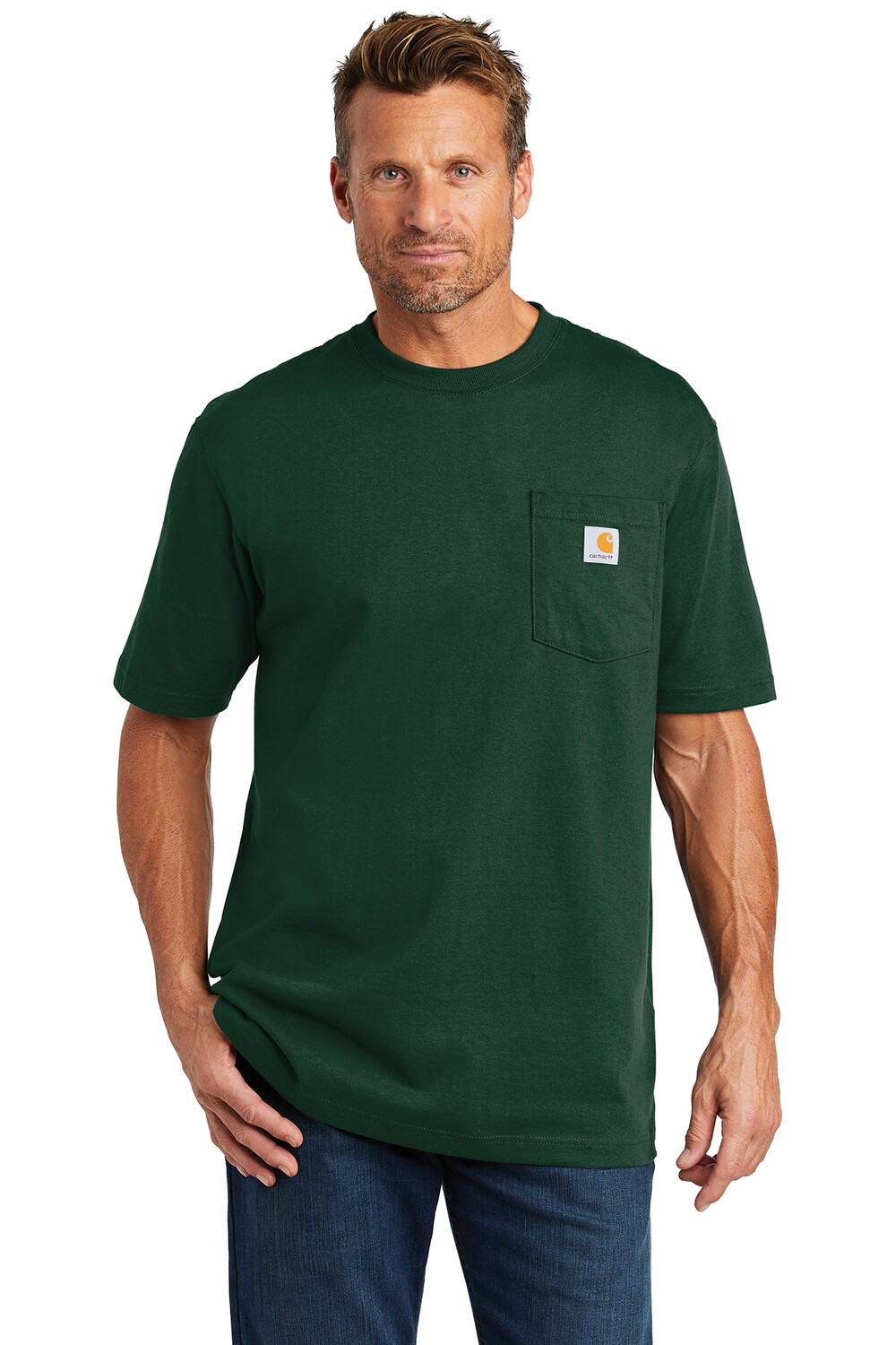 CARHARTT WORKWEAR POCKET SHORT SLEEVE T-SHIRT (CTK87) HUNTER GREEN - XL