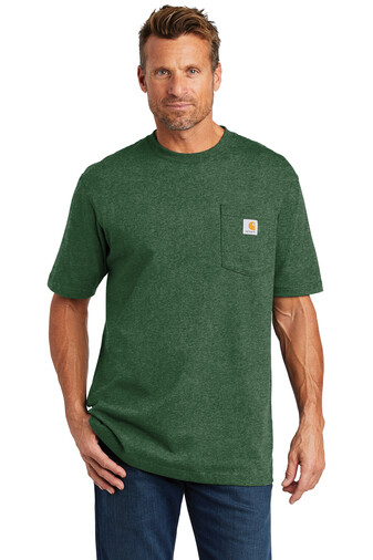 CARHARTT WORKWEAR POCKET SHORT SLEEVE T-SHIRT (CTK87) NORTHWOOD GREEN - 3XL