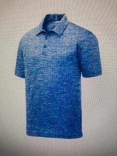 SPORT-TEK ELECTRIC HEATHER MEN&#39;S POLO (ST590) TRUE ROYAL - XL