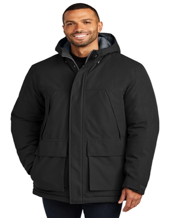 PORT AUTHORITY LATITUDE HEAVYWEIGHT PARKA (J363) BLACK - 3XL