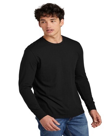 DISTRICT CVC LONG SLEEVE TEE (DT109) BLACK - MEDIUM