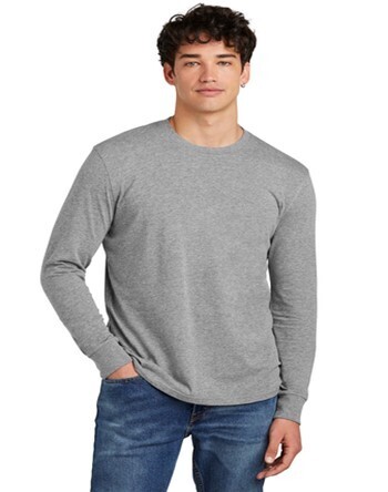 DISTRICT CVC LONG SLEEVE TEE (DT109) GREY FROST - MEDIUM