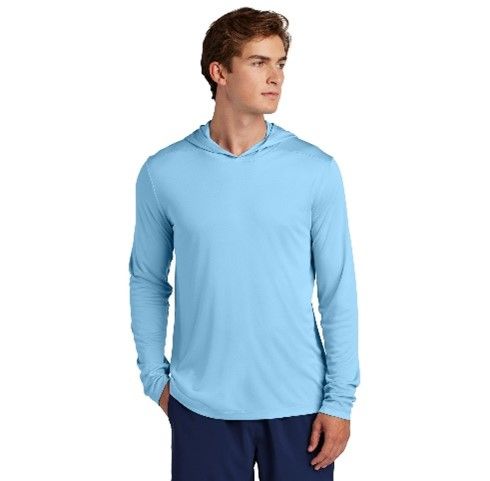 HOODIE, (ST420LSH) POSI-UV, LS, LIGHT BLUE - 4XL