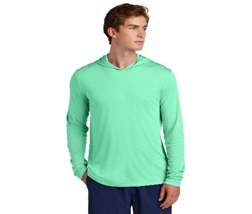 HOODIE, (ST420LSH) POSI-UV, LS, SEAFOAM - 3XL