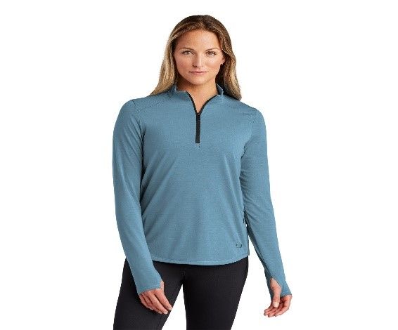 OGIO LADIES MOTION 1/4 ZIP (LOG153) BLUE MIST - SMALL