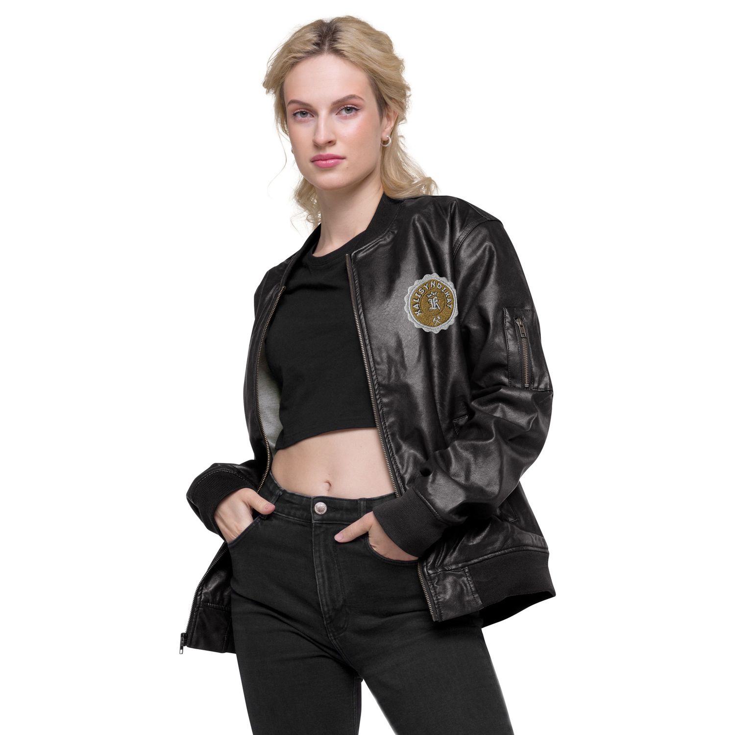 Kalisyndikat Leder-Bomberjacke