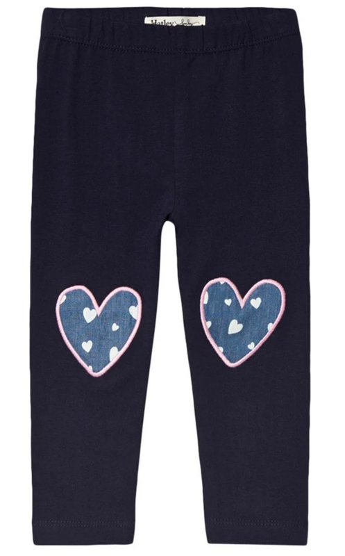 Navy hearts legging