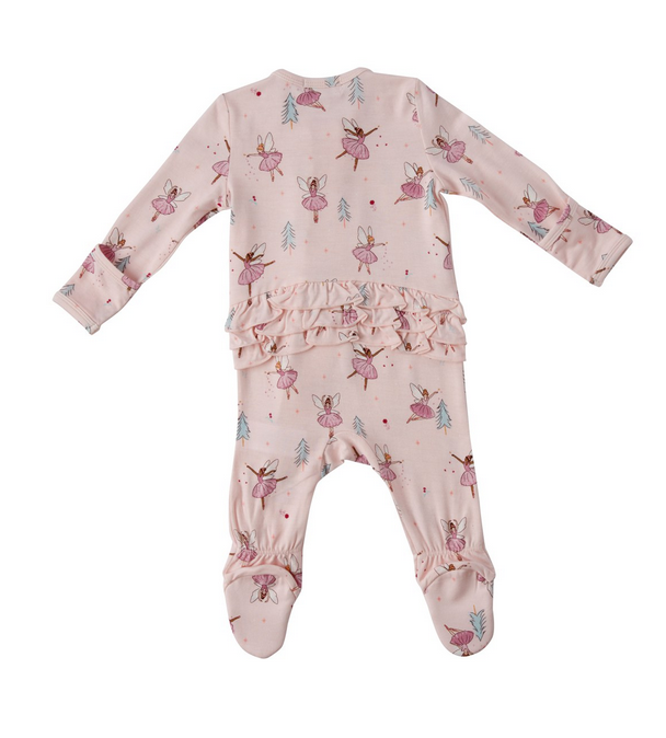 Sugarplum Fairies Zipper Footie
