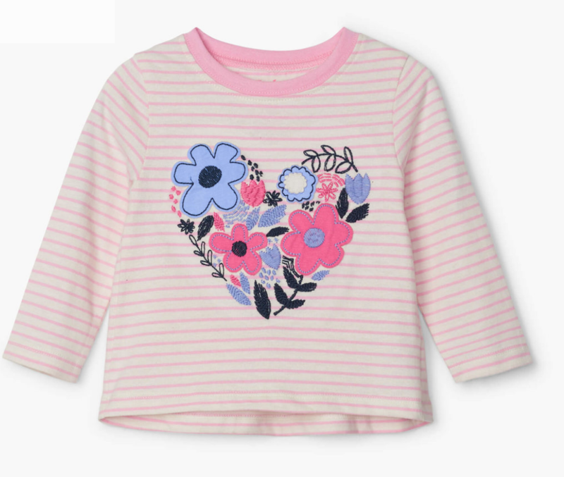 Cut out floral l/s tee