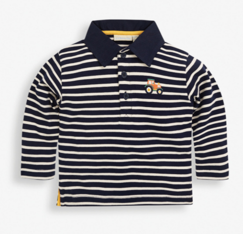 Jojo collared L/S tractor tee