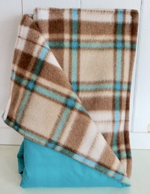 MROB Aqua/Brown &amp; Tan Plaid
