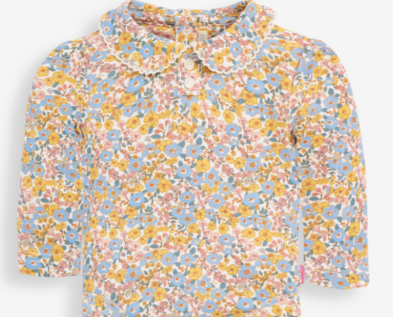 Vintage Floral Peter Pan Top