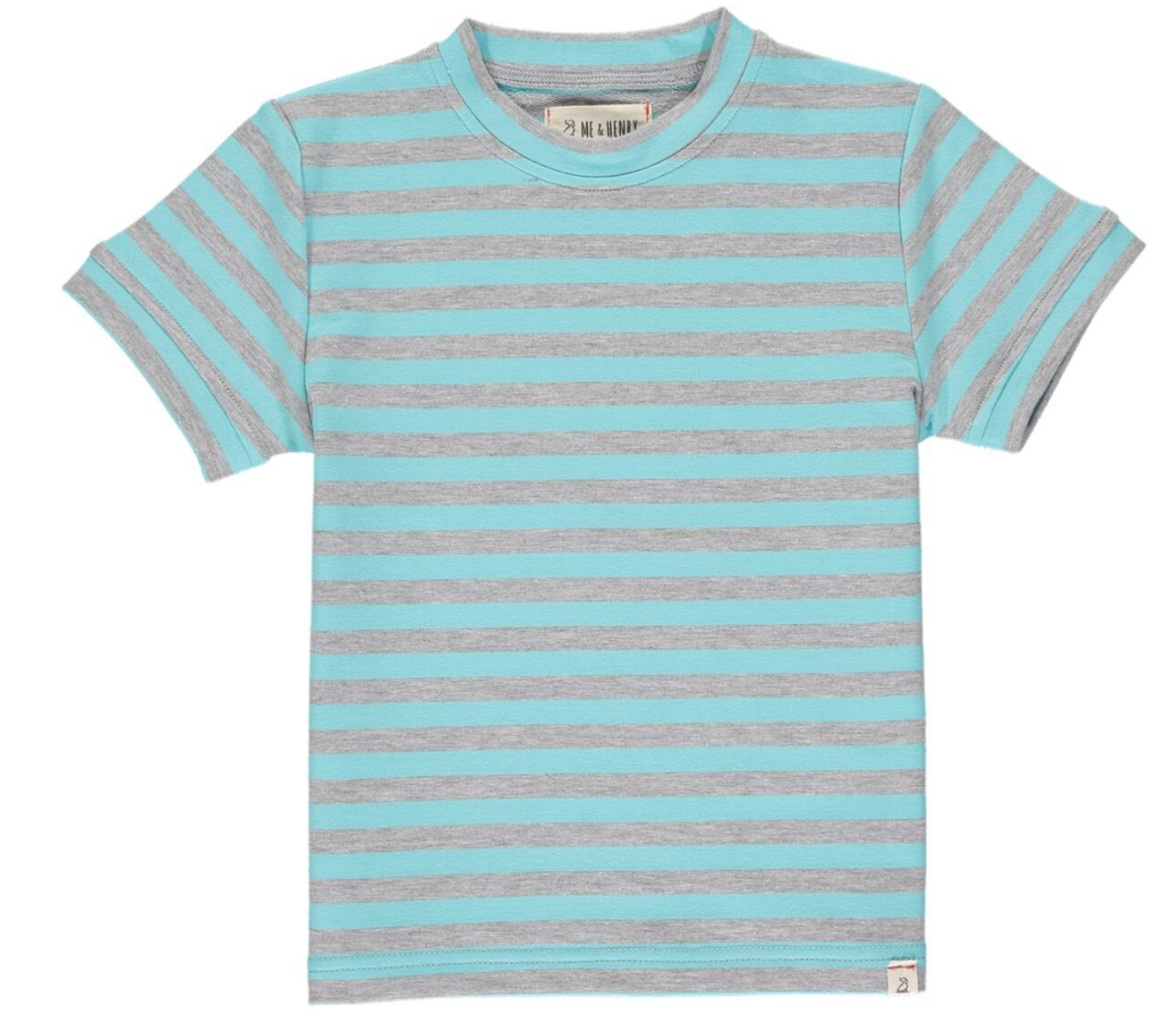 Camber tee aqua/grey stripe