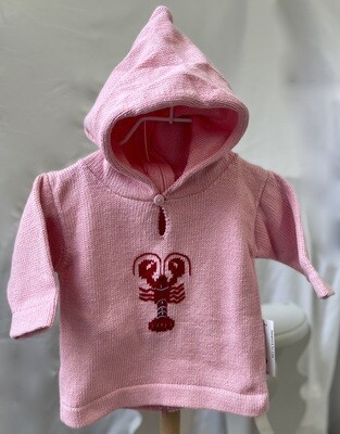 Claver Zip up hooded sweater - 18 mos pink cotton