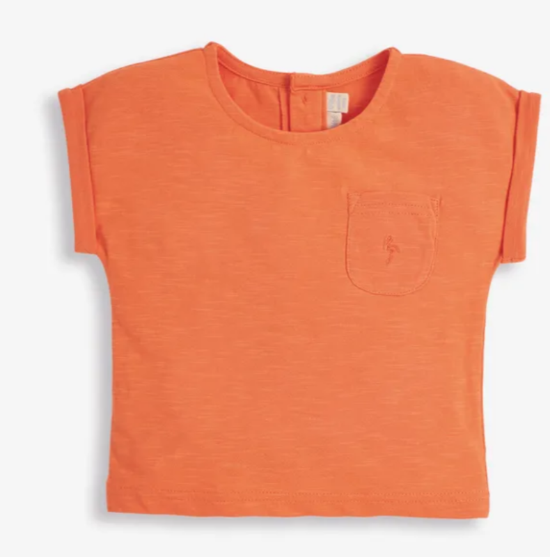 slub jersey t shirt coral