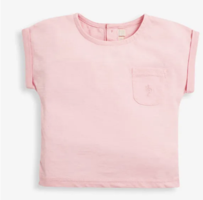 slub jersey t shirt pink