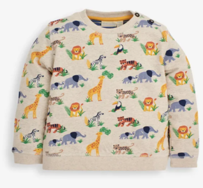Safari print sweatshirt stone