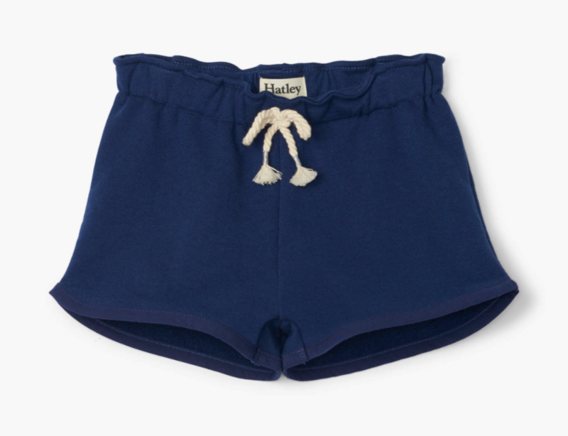 Navy Paper Bag Shorts