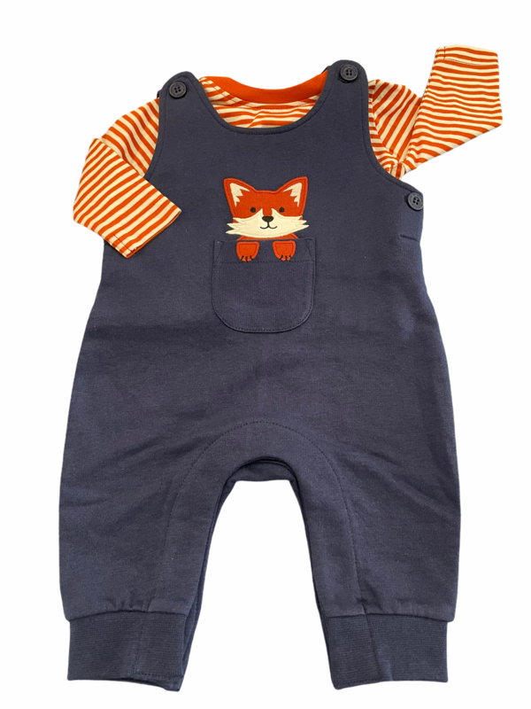 jojo fox heavy knit jersey overalls set