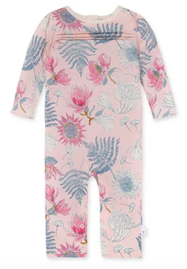 Dinosaur Flowers Ruffle Jumpsuit, Size: 3-6mo