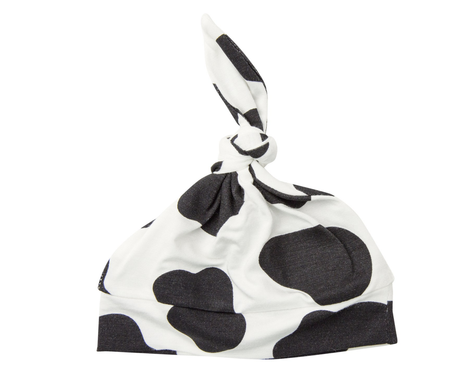 knotted cow print hat 0-3