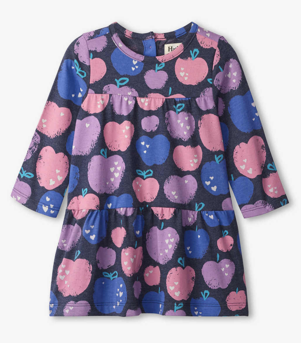 Stamped Apples Baby Tiered Dress