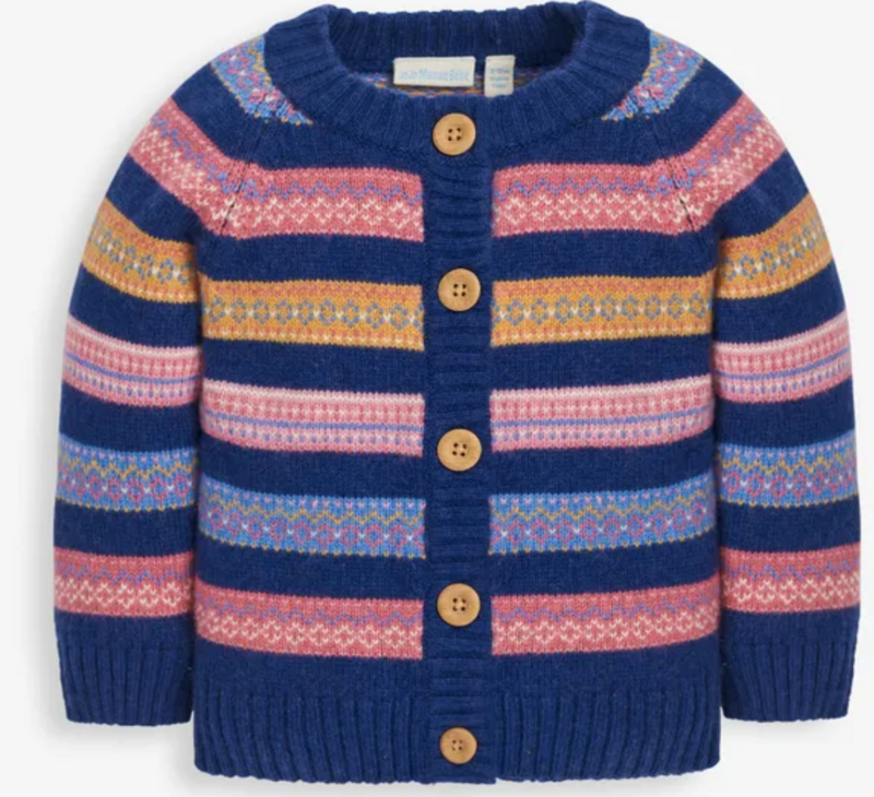 Stripe Fair Isle Cardigan