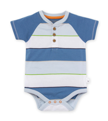 Tipped Rugby Stripe s/s bodysuit