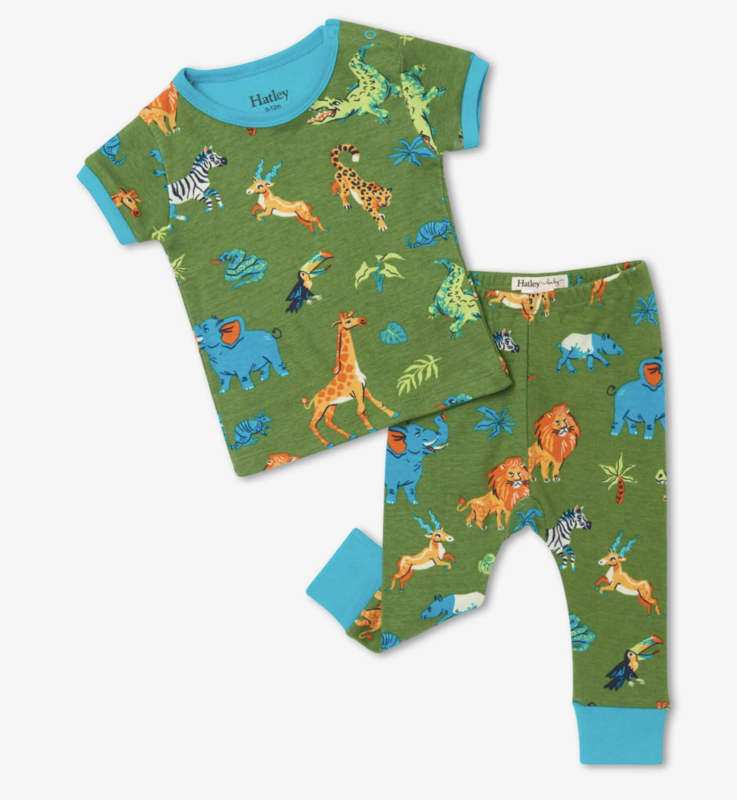 Safari Adventure Organic Cotton Baby S/S Pj&#39;s
