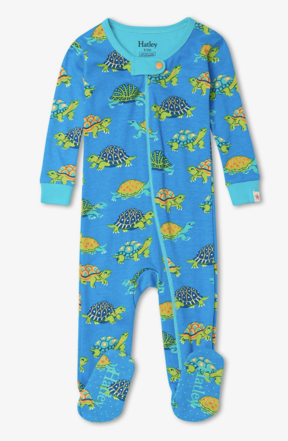 Baby Turtles Organic Cotton Footed Coverall