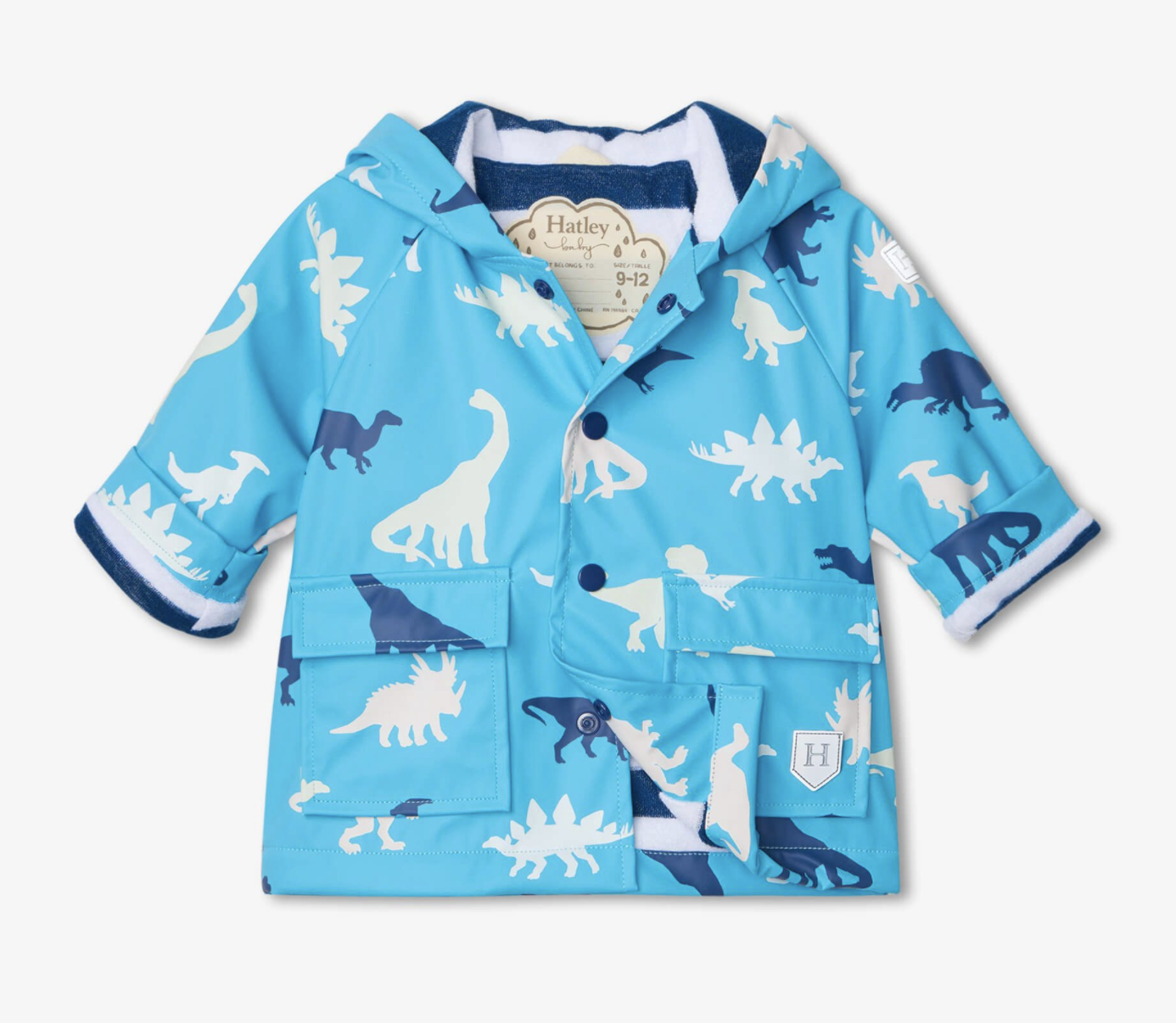 Prehistoric Dinos Colour Changing Baby Raincoat