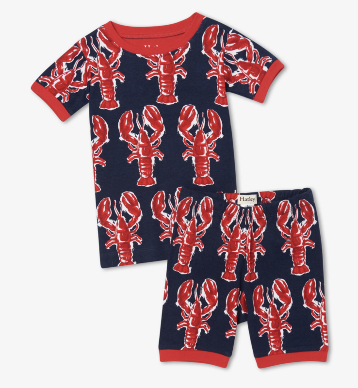 Marine Lobsters Organic Cotton Short Pajama Set