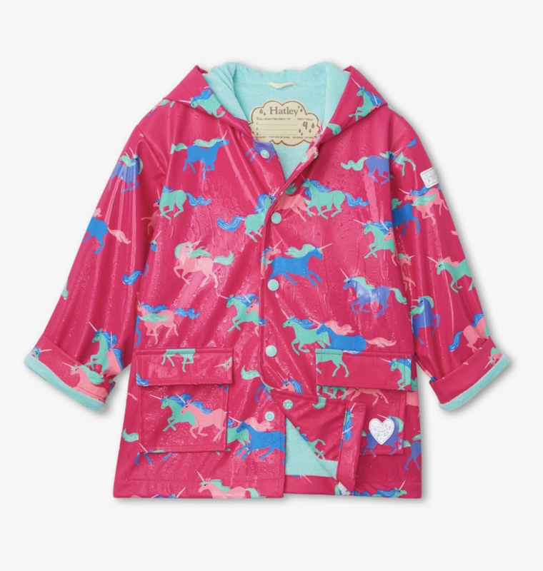 Frolicking Unicorns Colour Changing Raincoat