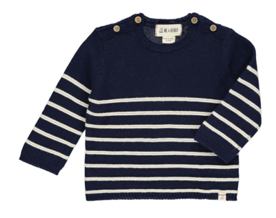 BRETON toddler sweater navy/cream stripe