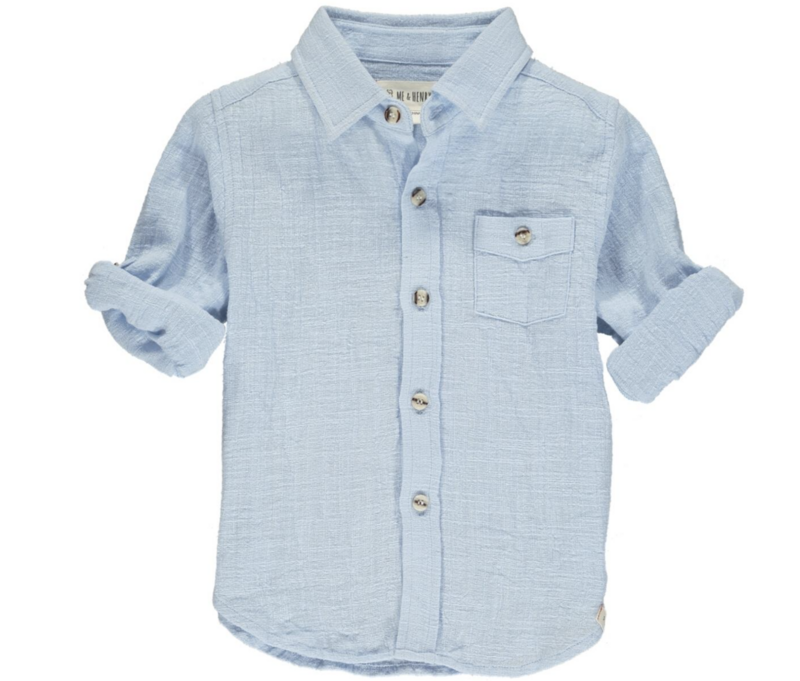 MERCHANT long sleeved shirt pale blue