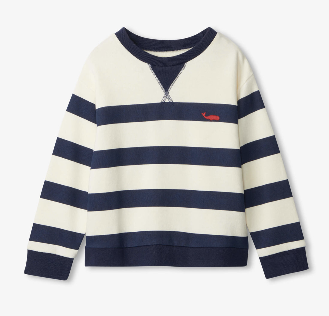 Nautical Stripes Pullover Sweatshirt