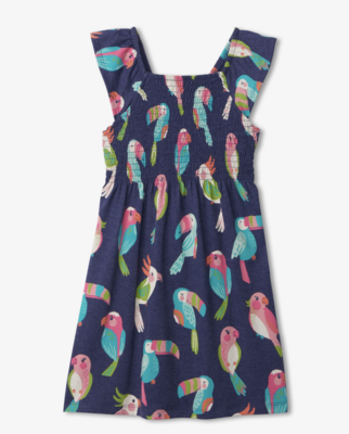 Tropical Birds smocked Dress
