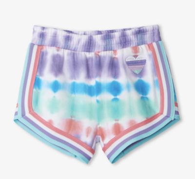 seaside tie dye french terry jogging shorts