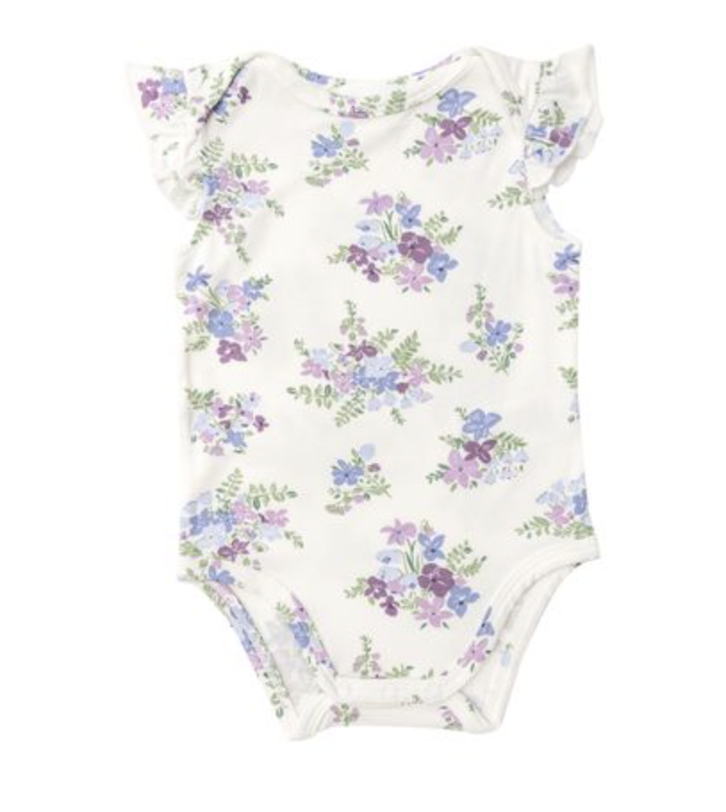 Lily of the Valley/white bodysuit