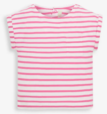 Breton Drop Shoulder T-Shirt pink 2/3