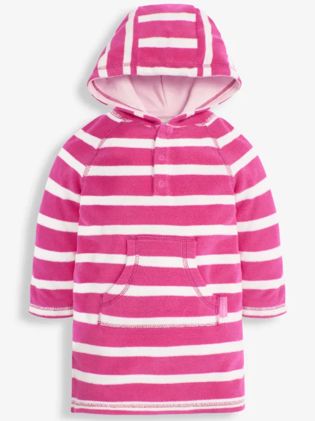 Pink Jojo Striped Hooded Coverup