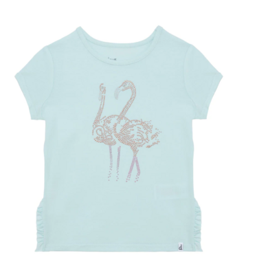 Blue Glass Flamingo Organic Tshirt