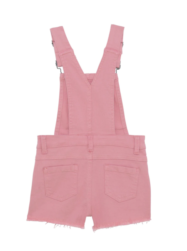 Light Coral Pink Denim Shortall