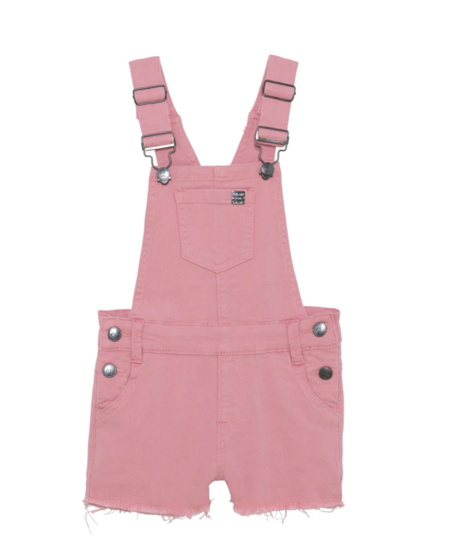 Light Coral Pink Denim Shortall