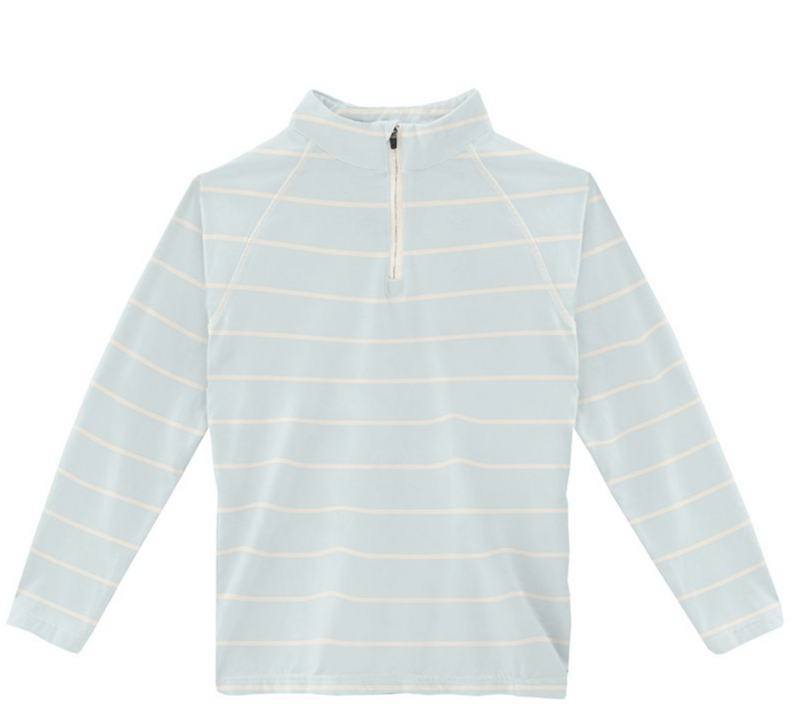 Long Sleeve Luxe Zip Collar Sport Tee 